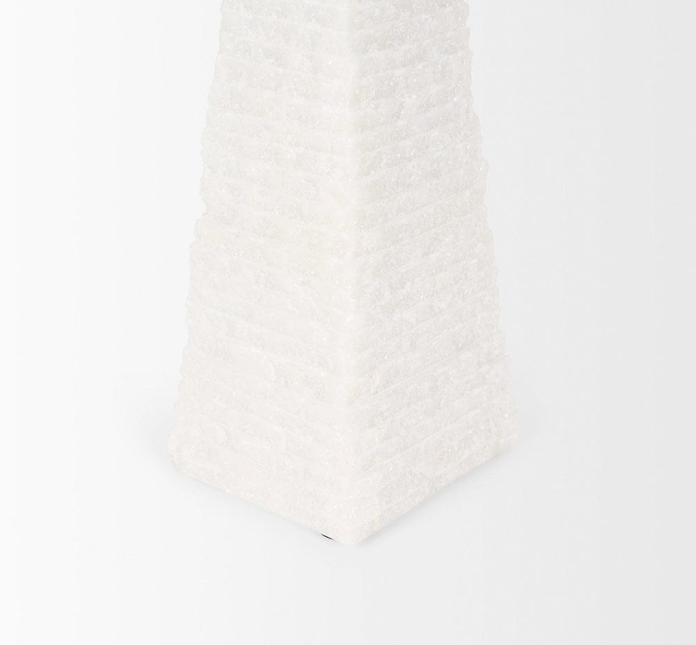 Mercana - Pyramis White Rough Marble Obelisk 13" - 70501 view 6