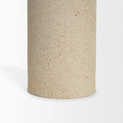Mercana - Qamra Tall Beige Textured Metal Pillar Candle Holder Candle Holder - 70712 view 5