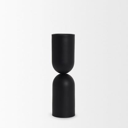 Mercana - Qamra Tall Black Metal Pillar Candle Holder - 70709 view 2
