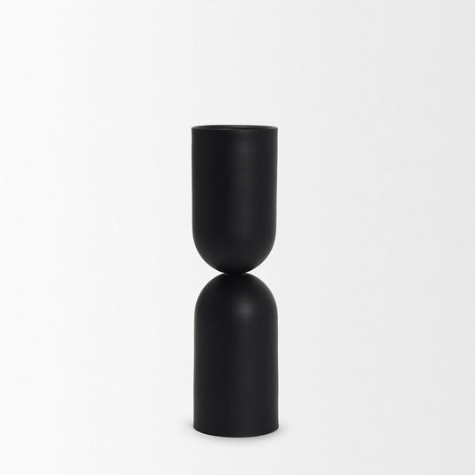 Mercana - Qamra Tall Black Metal Pillar Candle Holder - 70709 view 2