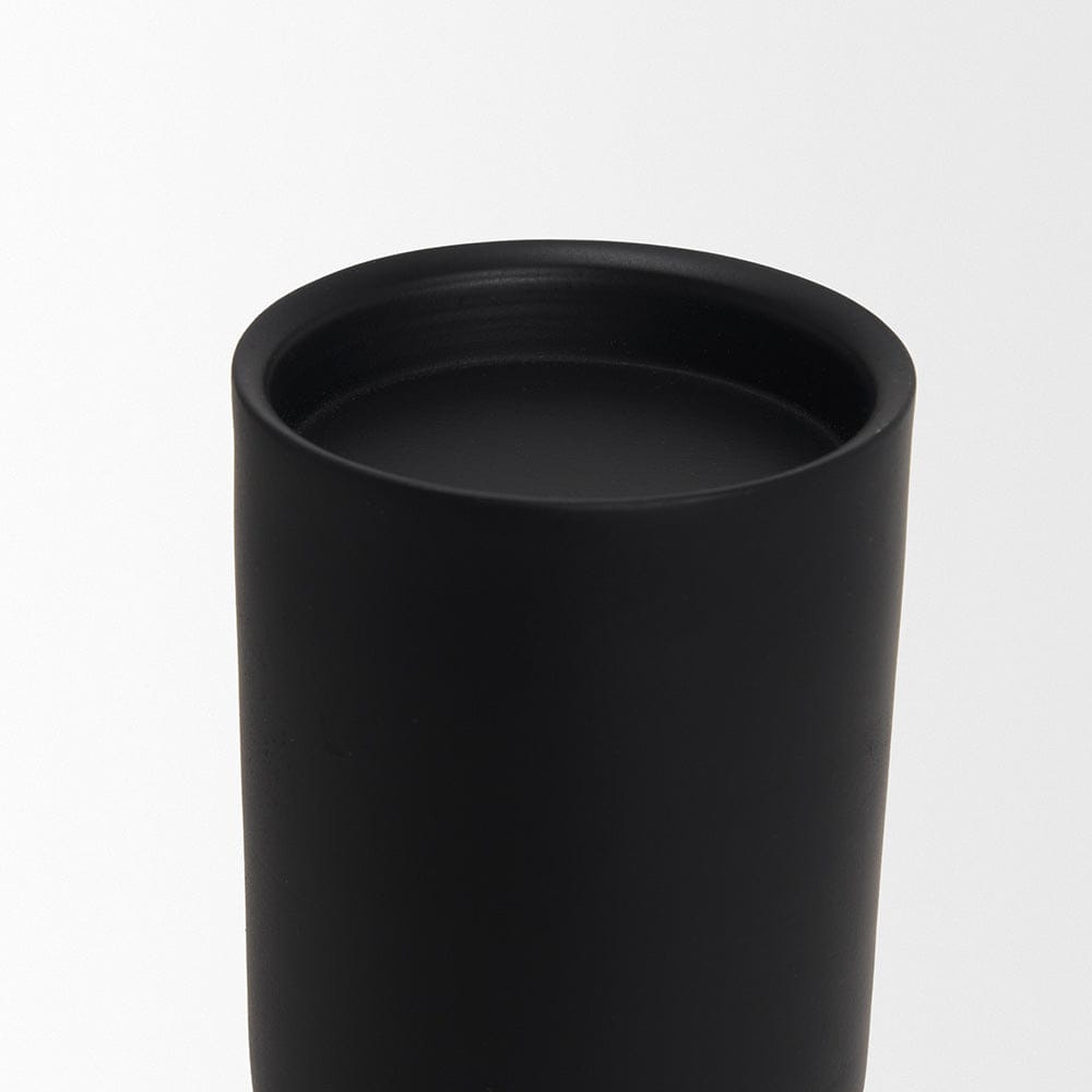 Mercana - Qamra Tall Black Metal Pillar Candle Holder - 70709 view 3