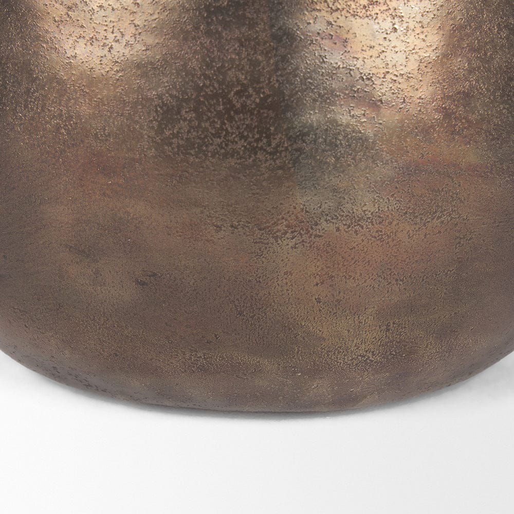 Mercana - Quade Large Textured Gold Metal Planter - 70664 view 7