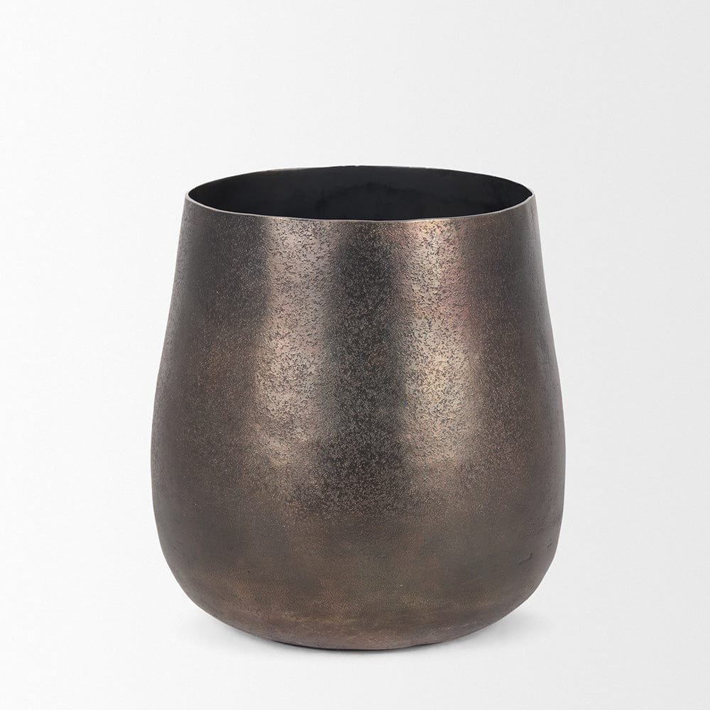 Mercana - Quade Small Gold Metal Planter - 70665 view 3