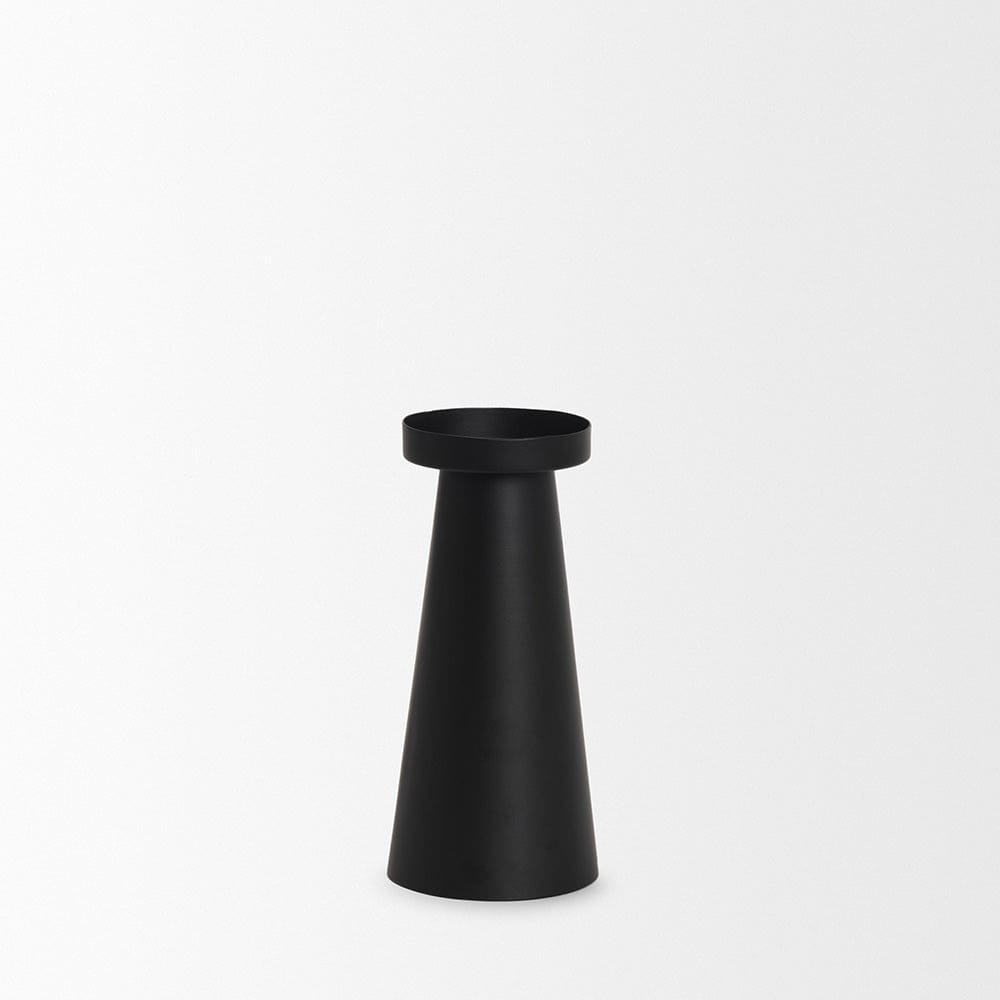 Mercana - Quadir Medium Matte Black Metal Candle Holder - 70714 view 2