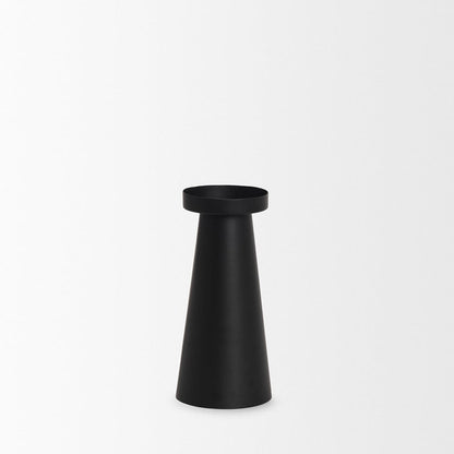 Mercana - Quadir Medium Matte Black Metal Candle Holder - 70714 view 2