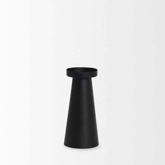 Mercana - Quadir Medium Matte Black Metal Candle Holder - 70714 view 2