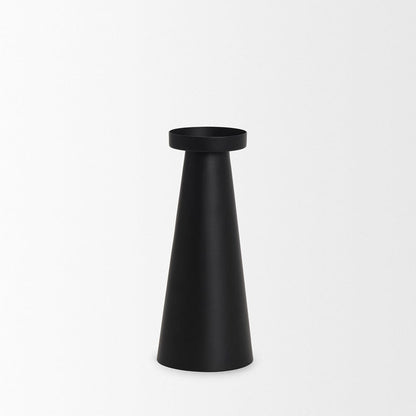 Mercana - Quadir Tall Matte Black Metal Candle Holder - 70715 view 2
