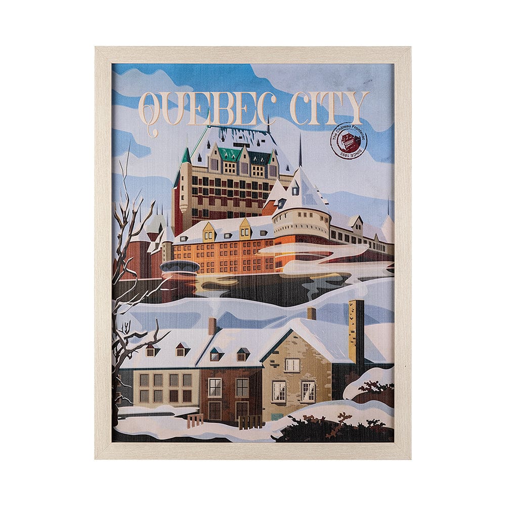Mercana - Quebec City Go Canada L by Mercana Studio a Hand Embellished Decograph Framed Art Print - 13587 view 1