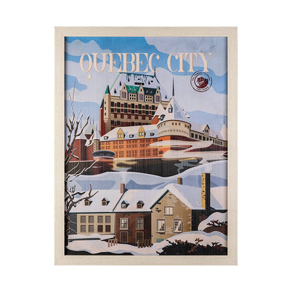 Mercana - Quebec City Go Canada L by Mercana Studio a Hand Embellished Decograph Framed Art Print - 13587 view 1