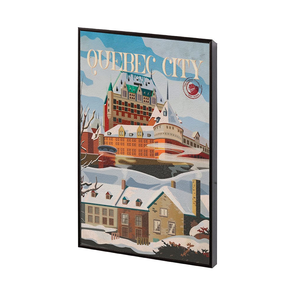 Mercana - Quebec City Go Canada SM by Mercana Studio a Hand Embellished Decograph Framed Art Print - 13703 view 2