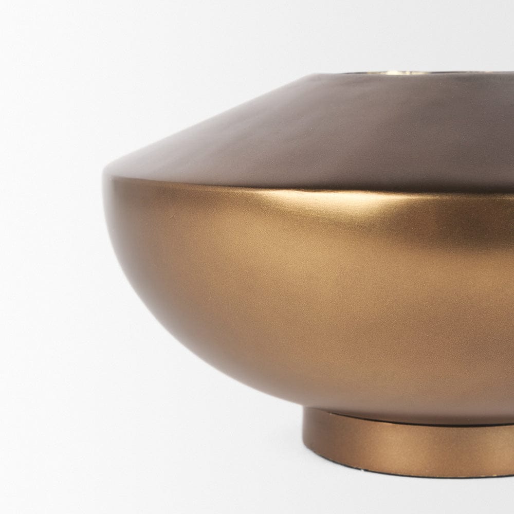Mercana - Quiana Large Gold Metal Vase - 70662 view 6