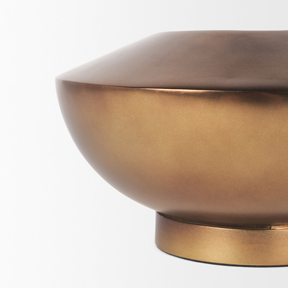 Mercana - Quiana Medium Textured Gold Metal Vase - 70663 view 6