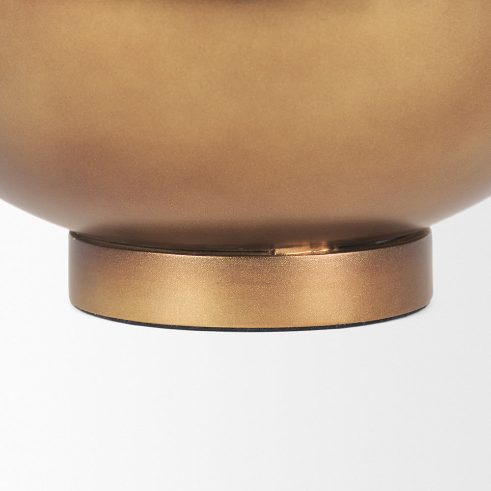 Mercana - Quiana Medium Textured Gold Metal Vase - 70663 view 7