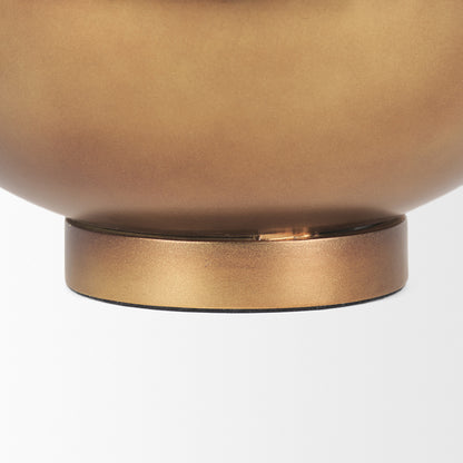 Mercana - Quiana Medium Textured Gold Metal Vase - 70663 view 7