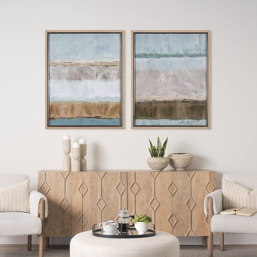 Mercana - Quiet Echoes - Flow by Mercana Studio a Hand Embellished Textured Framed Art Print - 15164 view 8