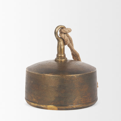Mercana - Quincy Large Gold Metal Decorative Bell Object - 70651 view 4