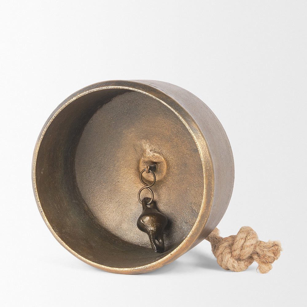 Mercana - Quincy Large Gold Metal Decorative Bell Object - 70651 view 5