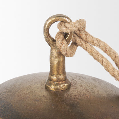 Mercana - Quincy Large Gold Metal Decorative Bell Object - 70651 view 6