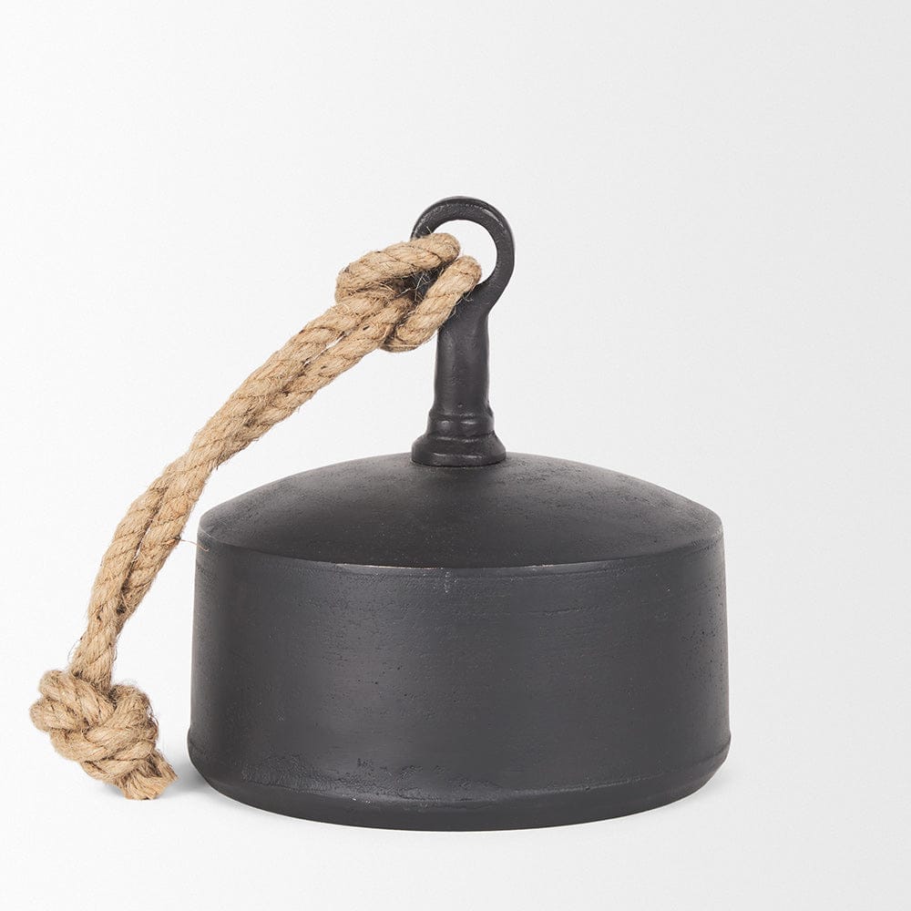 Mercana - Quincy Large Matte Black Metal Decorative Bell Object - 70654 view 2