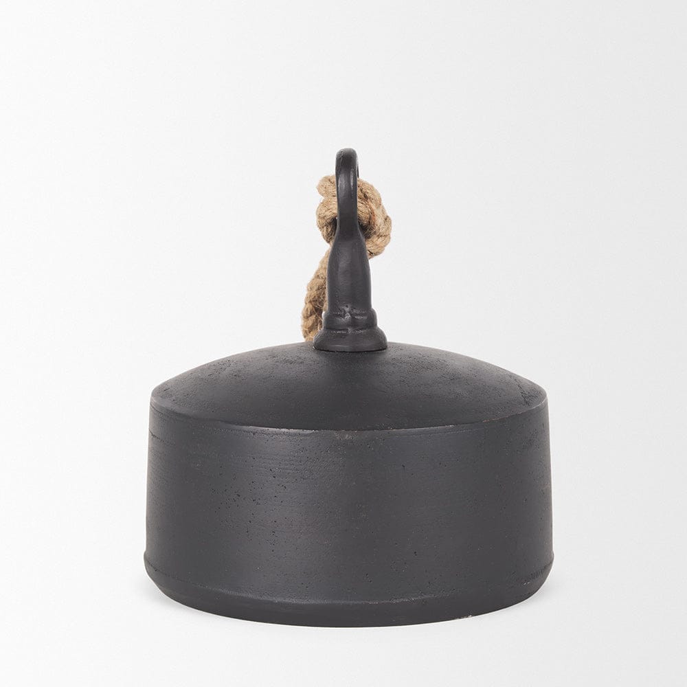 Mercana - Quincy Large Matte Black Metal Decorative Bell Object - 70654 view 3