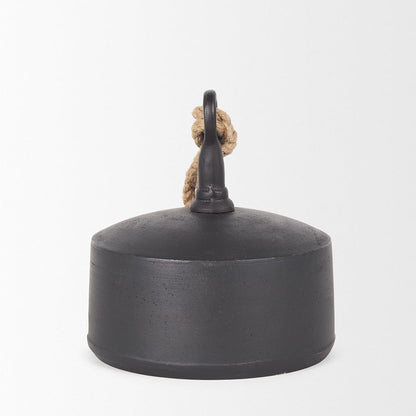Mercana - Quincy Large Matte Black Metal Decorative Bell Object - 70654 view 3