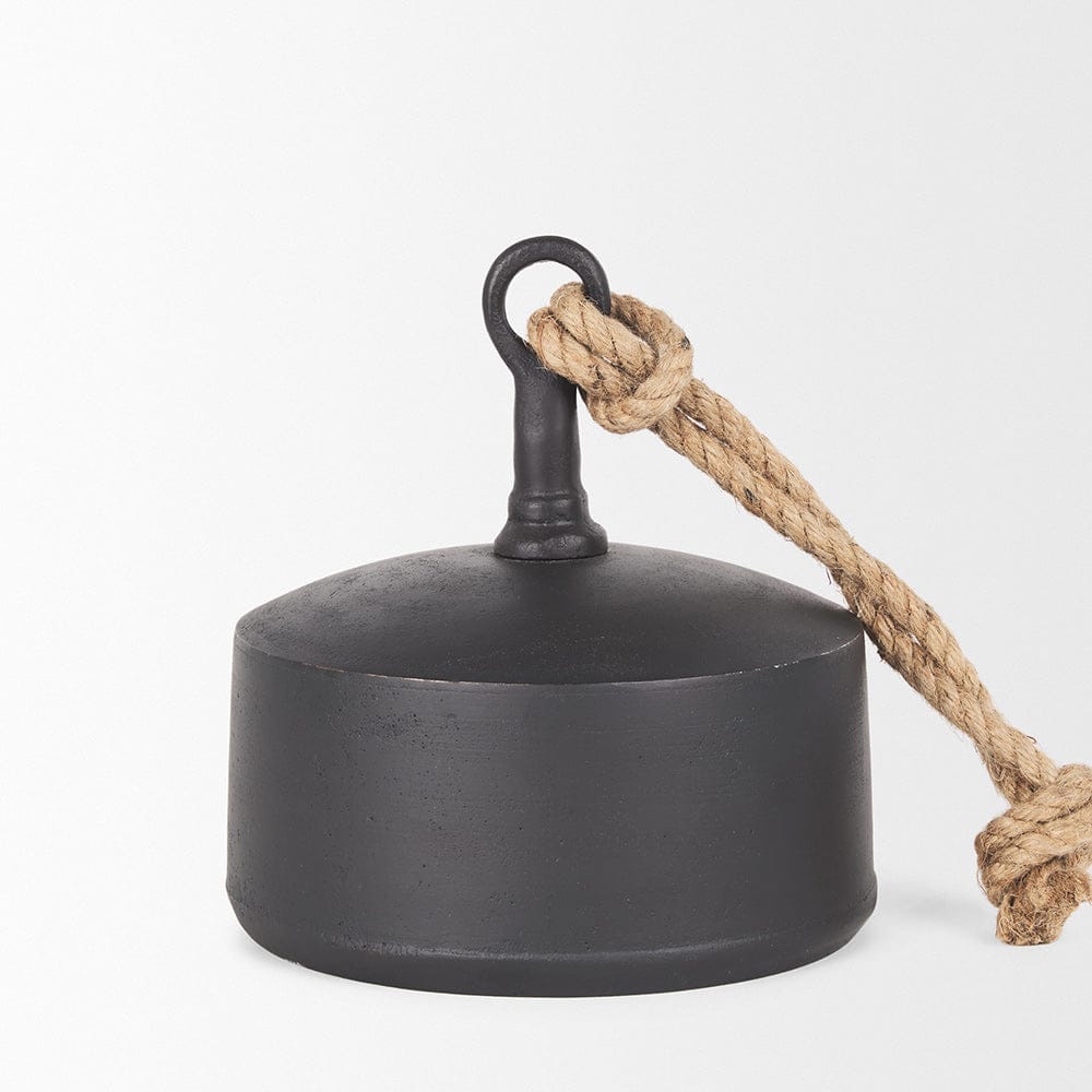 Mercana - Quincy Large Matte Black Metal Decorative Bell Object - 70654 view 4