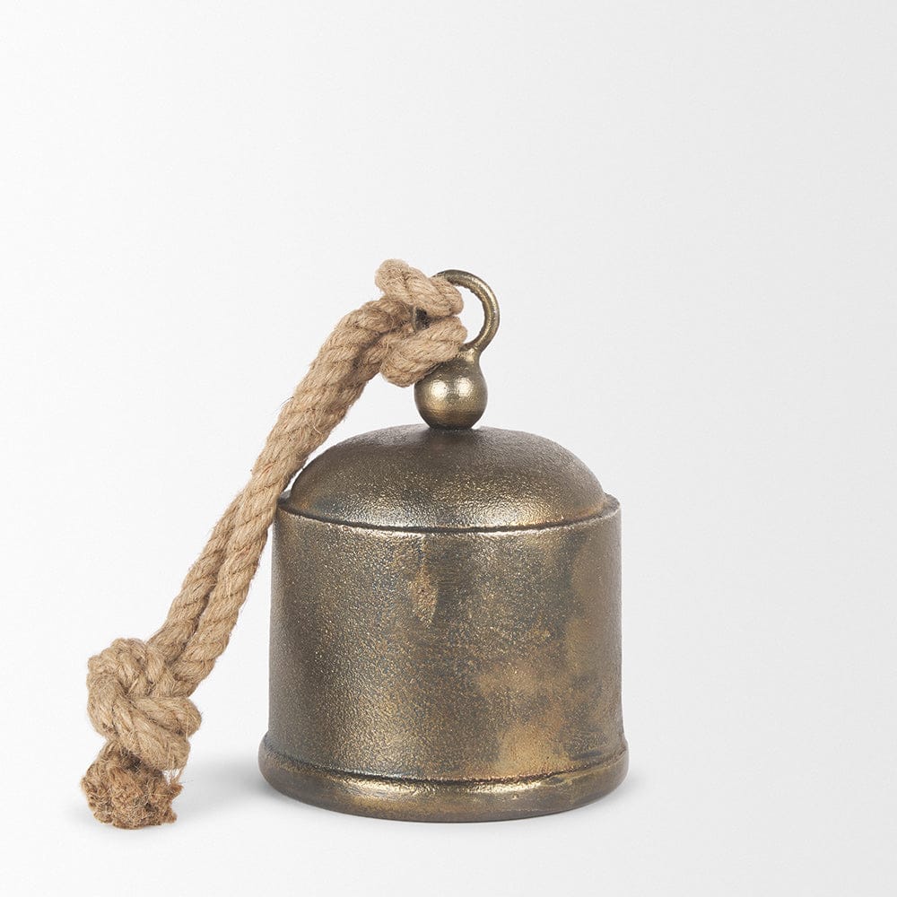Mercana - Quincy Medium Gold Metal Decorative Bell Object - 70652 view 2