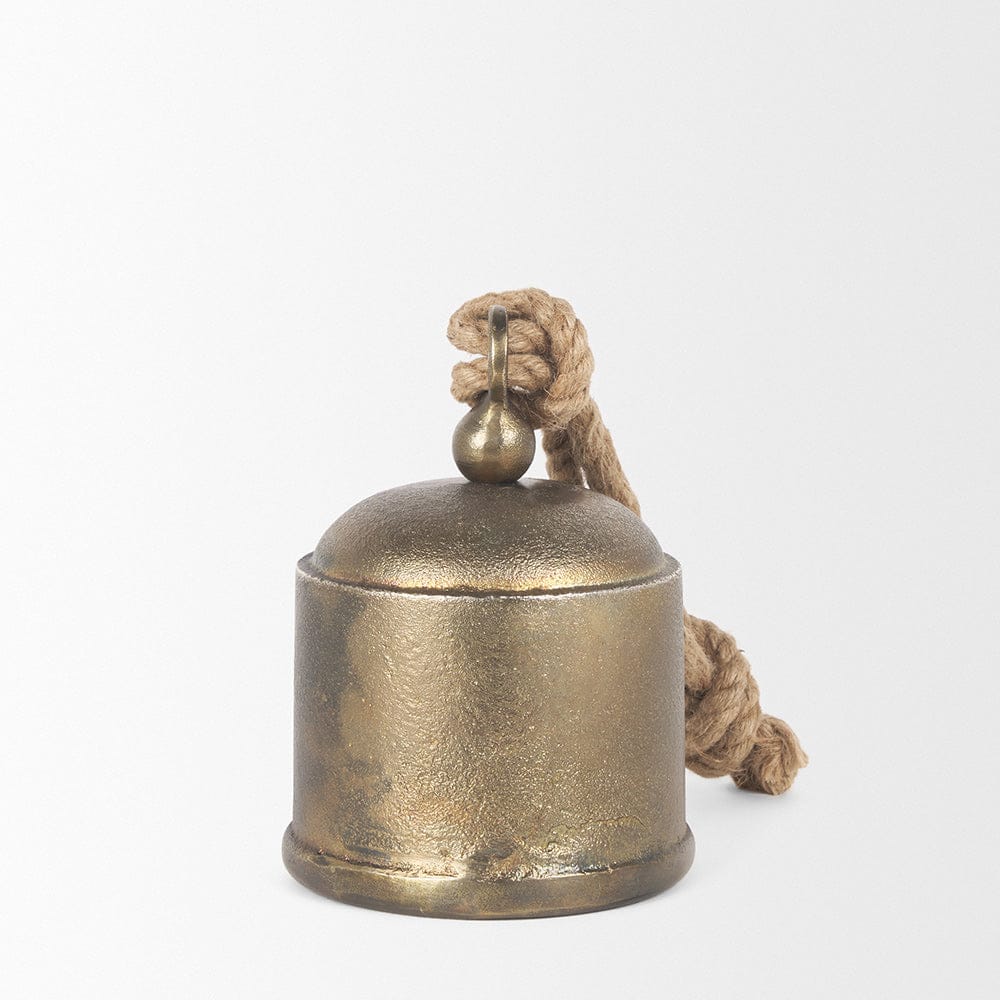 Mercana - Quincy Medium Gold Metal Decorative Bell Object - 70652 view 3