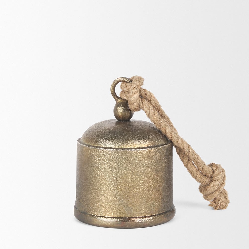 Mercana - Quincy Medium Gold Metal Decorative Bell Object - 70652 view 4