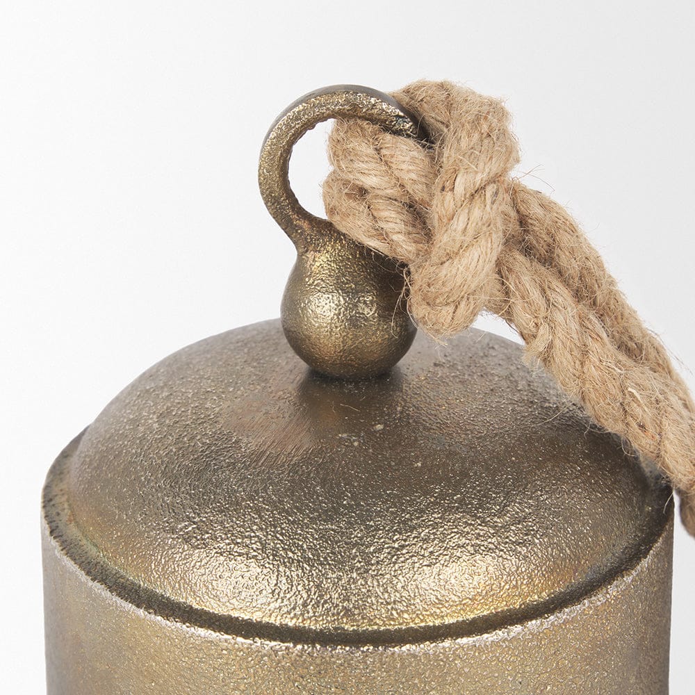 Mercana - Quincy Medium Gold Metal Decorative Bell Object - 70652 view 6