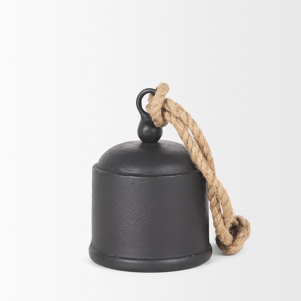 Mercana - Quincy Medium Matte Black Metal Decorative Bell Object - 70655 view 4