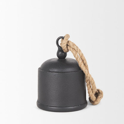 Mercana - Quincy Medium Matte Black Metal Decorative Bell Object - 70655 view 4