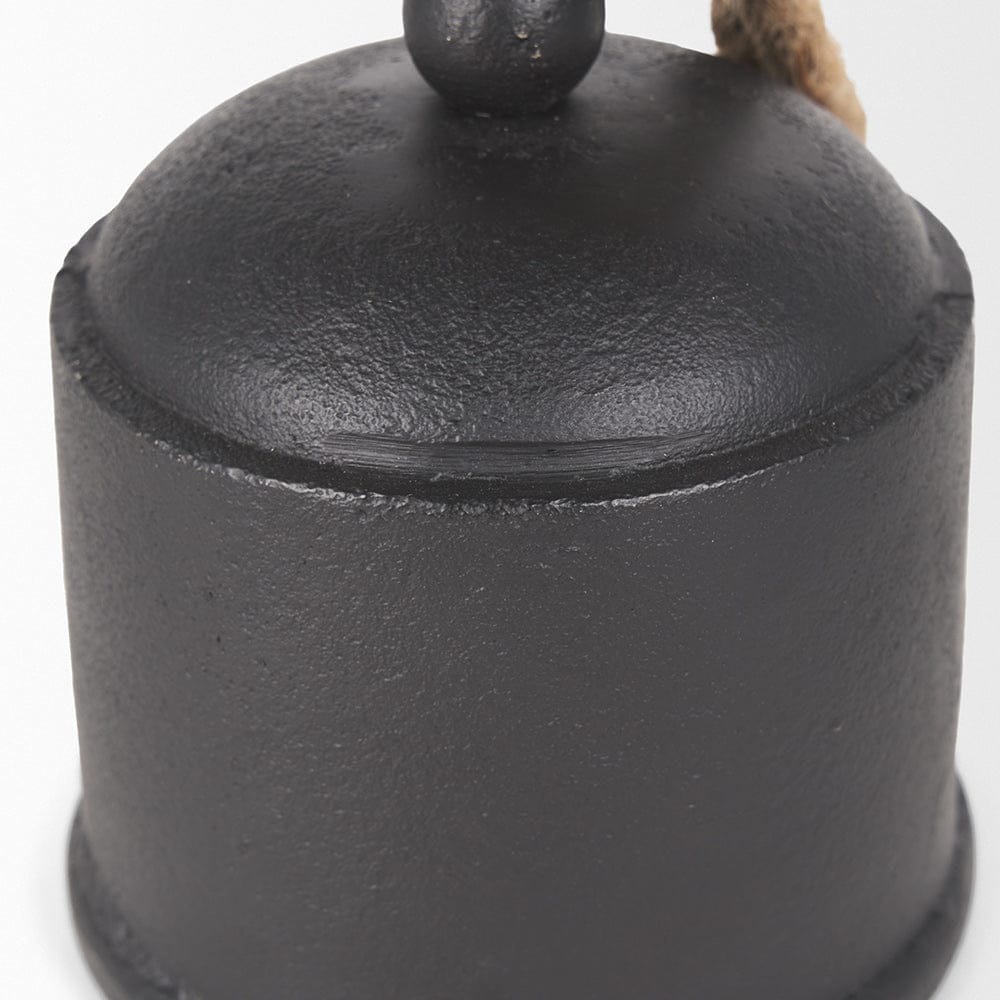 Mercana - Quincy Medium Matte Black Metal Decorative Bell Object - 70655 view 7