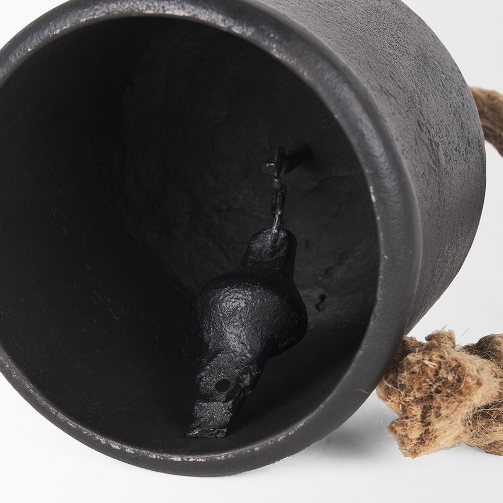 Mercana - Quincy Medium Matte Black Metal Decorative Bell Object - 70655 view 9
