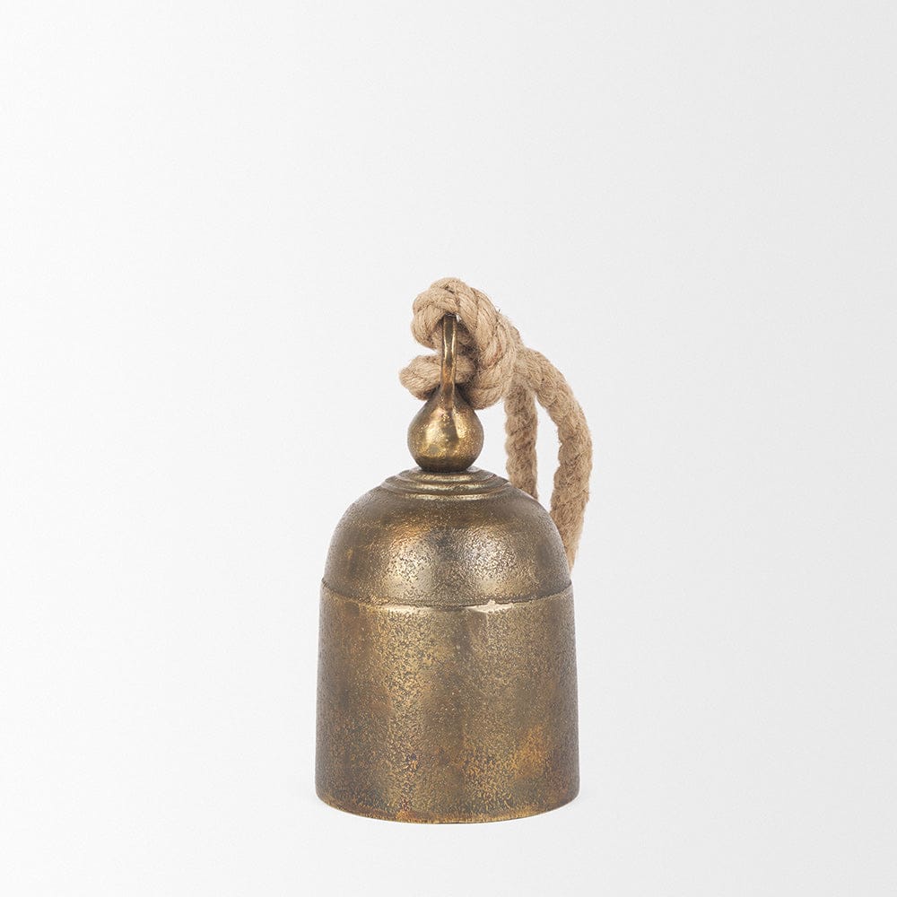 Mercana - Quincy Small Gold Metal Decorative Bell Object - 70653 view 3
