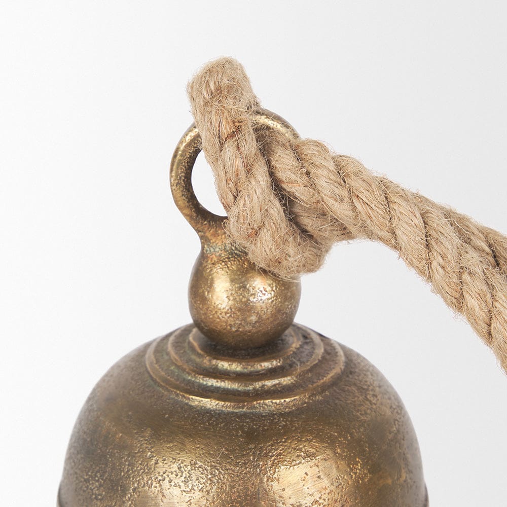 Mercana - Quincy Small Gold Metal Decorative Bell Object - 70653 view 6
