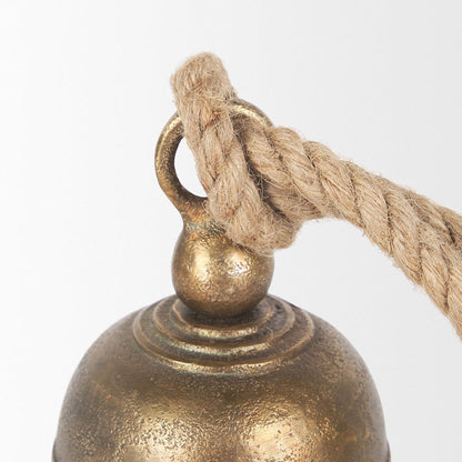 Mercana - Quincy Small Gold Metal Decorative Bell Object - 70653 view 6