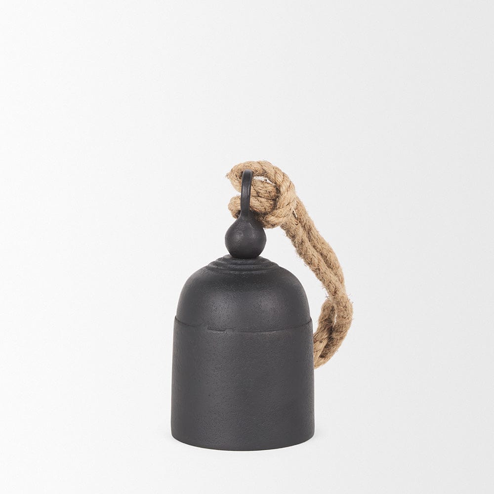 Mercana - Quincy Small Matte Black Metal Decorative Bell Object - 70656 view 3