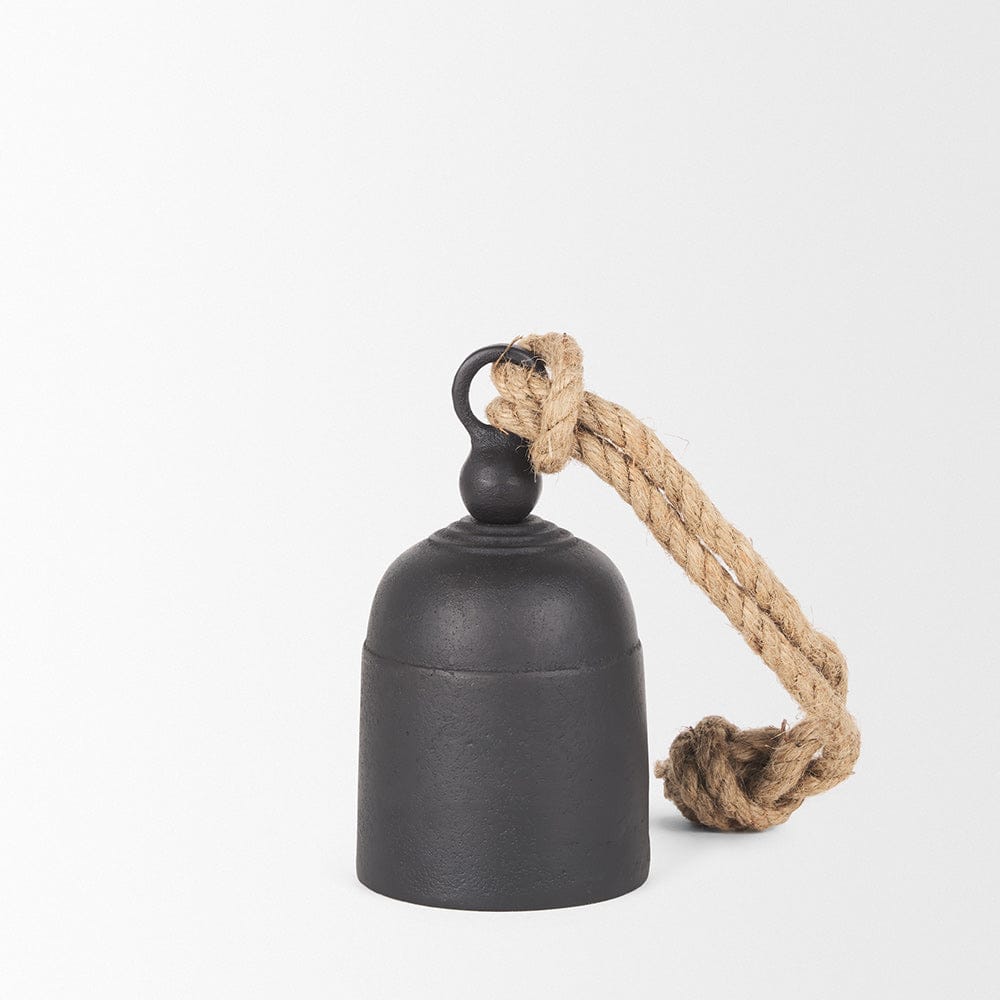 Mercana - Quincy Small Matte Black Metal Decorative Bell Object - 70656 view 4