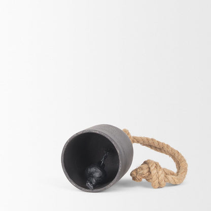 Mercana - Quincy Small Matte Black Metal Decorative Bell Object - 70656 view 5