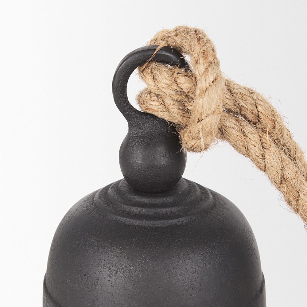 Mercana - Quincy Small Matte Black Metal Decorative Bell Object - 70656 view 6