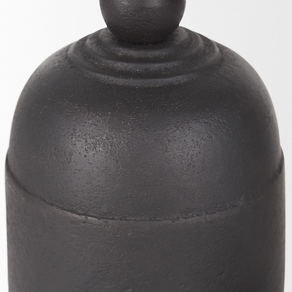 Mercana - Quincy Small Matte Black Metal Decorative Bell Object - 70656 view 7
