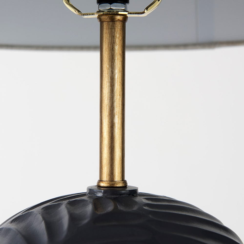 Mercana - Quinn 18.0L x 18.0W x 28.8H Navy Base W/Beige Fabric Shade Table Lamp - 69704 view 6