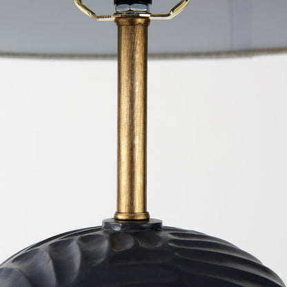 Mercana - Quinn 18.0L x 18.0W x 28.8H Navy Base W/Beige Fabric Shade Table Lamp - 69704 view 6