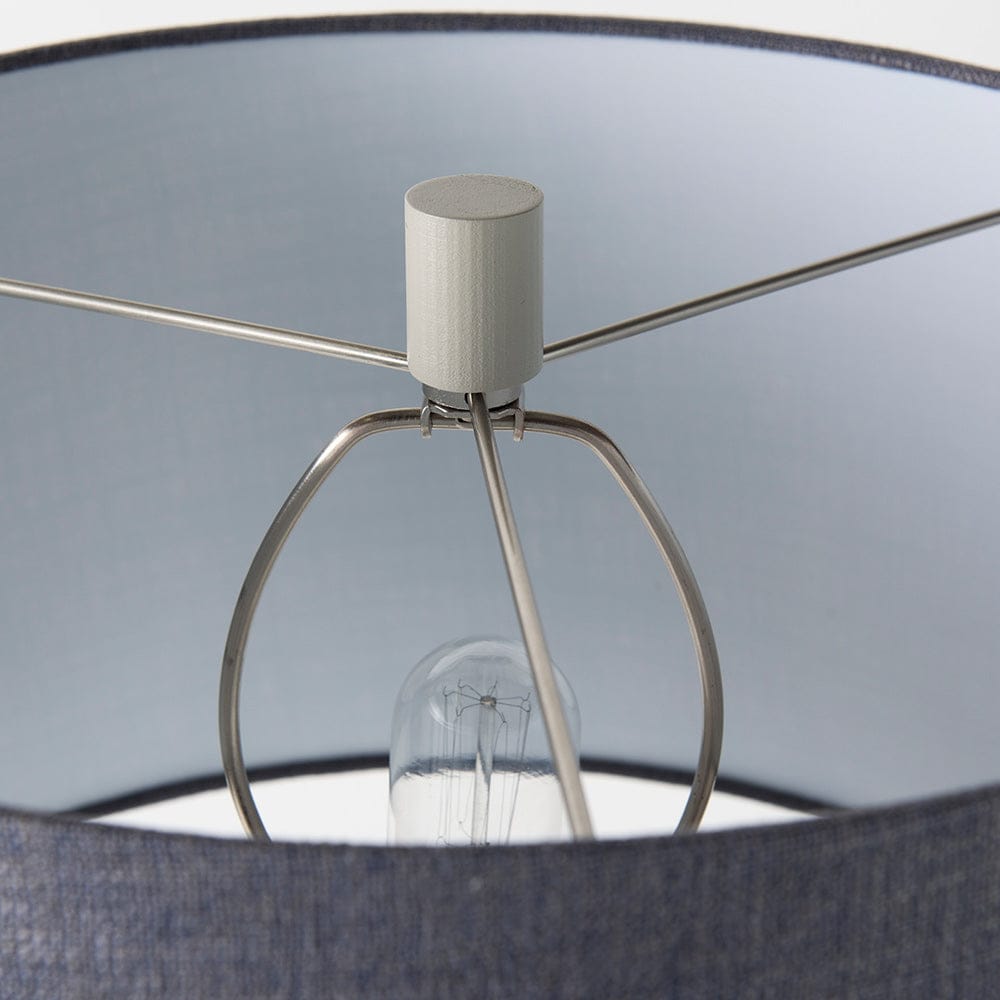 Mercana - Quinn 19.0L x 19.0W x 24.6H Beige Base W/Navy Fabric Shade Table Lamp - 69705 view 4