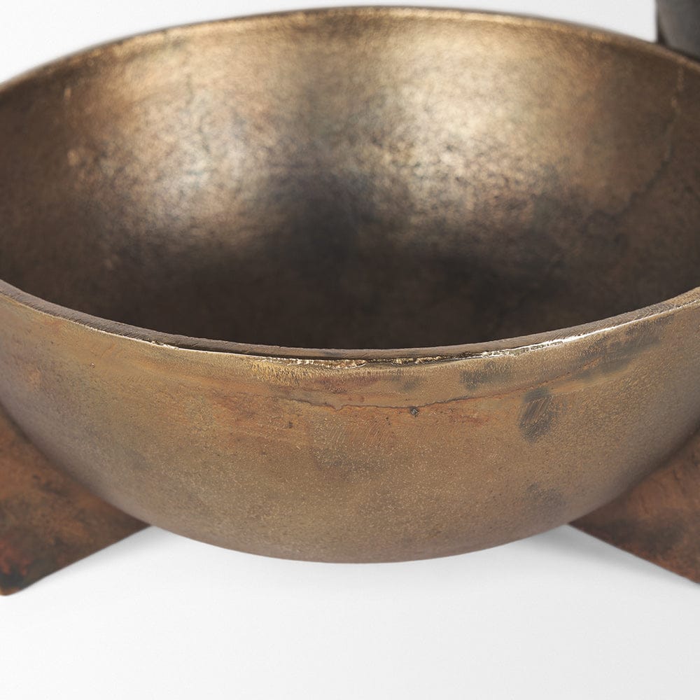 Mercana - Quita Large Gold Metal Decorative Bowls (Set of 2) - 70661 view 7