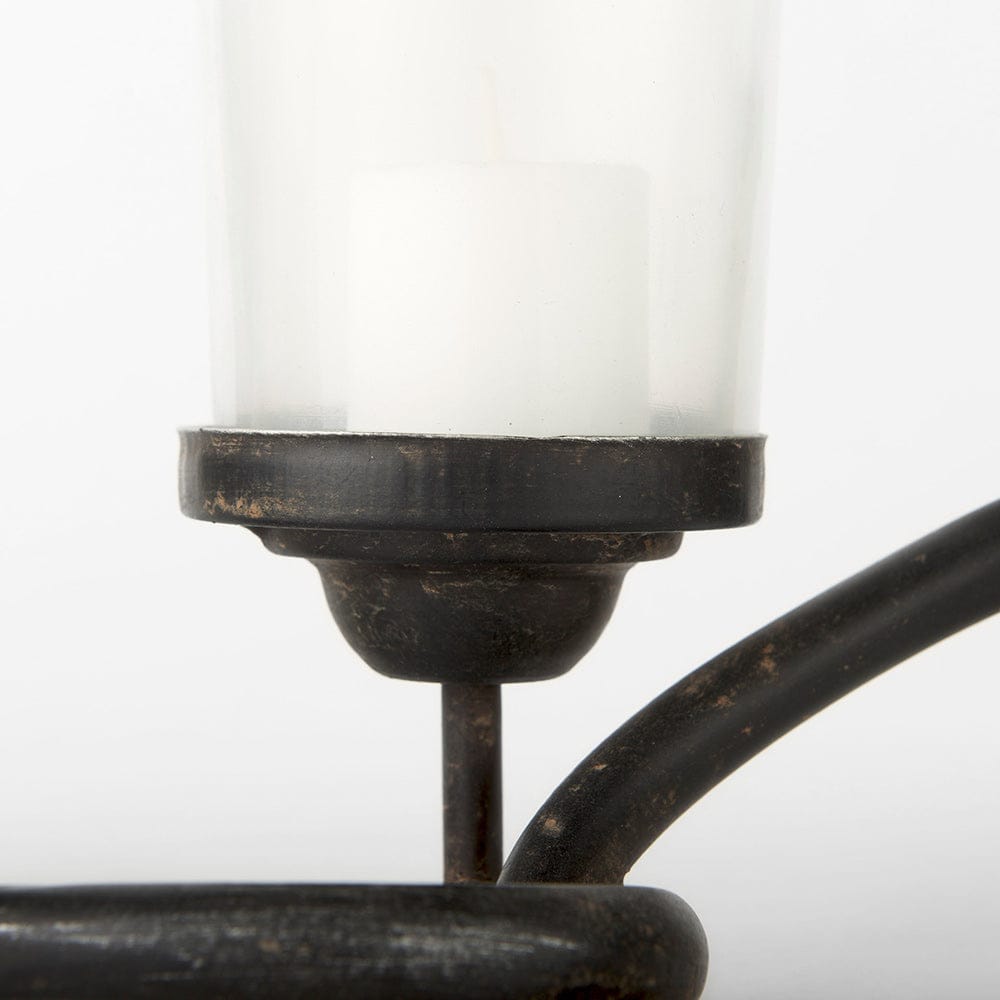 Mercana - Quito Black Metal Chain-Link Five Candle Table Candle Holder - 53337_CLOSEOUT view 5