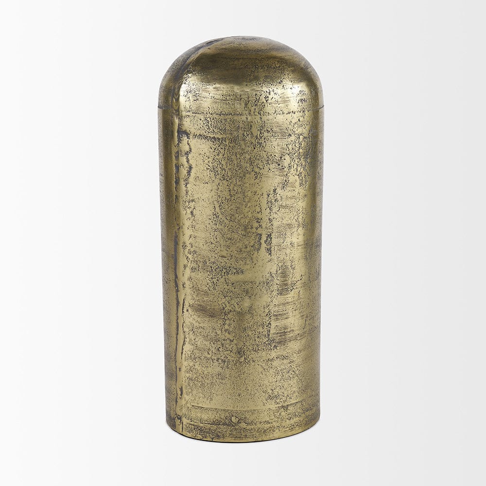 Mercana - Quonset Extra Tall Brass Finished Aluminum Metal Pillar Object - 70593_CLOSEOUT view 3