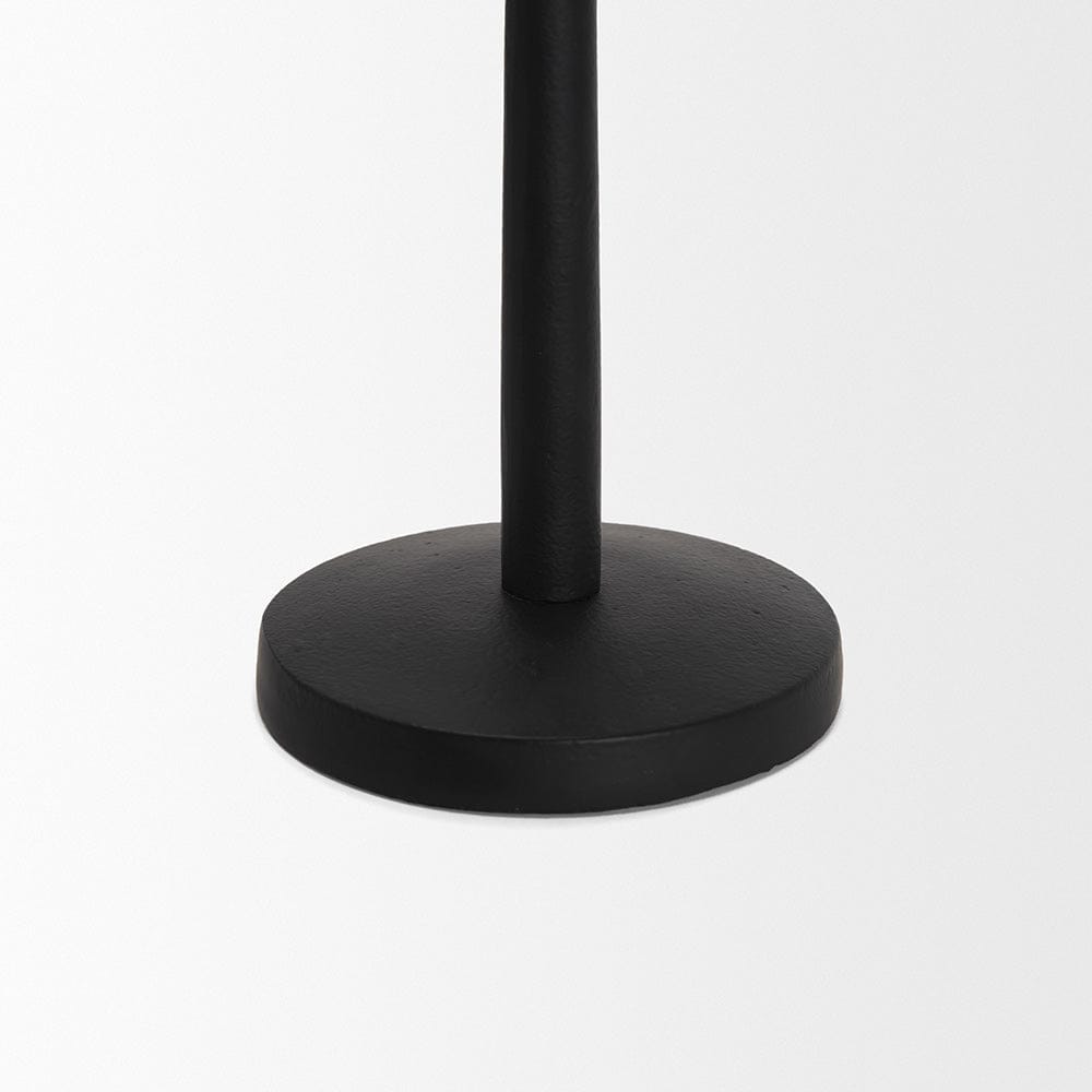 Mercana - Qwin Matte Black Cast Aluminum Medium Candle Holder - 70717 view 5