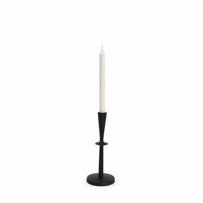 Mercana - Qwin Matte Black Cast Aluminum Short Candle Holder - 70716 view 1